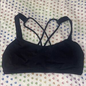 Lululemon Athletica Black Strappy Sports Bra